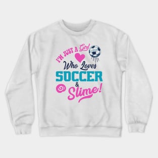 Just a Girl who loves Soccer Women Retro Vintage Soccer Crewneck Sweatshirt